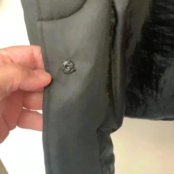 Cleo  petite deep black fall coat with tailored planket and clean, simple lines - Picture 5 of 12